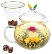 Teabloom Flowering Tea [Blooming Tea] - 12 Green Tea Flowers Varieties